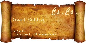 Csuri Csilla névjegykártya