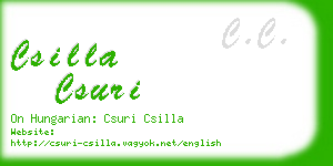 csilla csuri business card